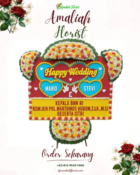 Papan Bunga Pernikahan Sambonganyar